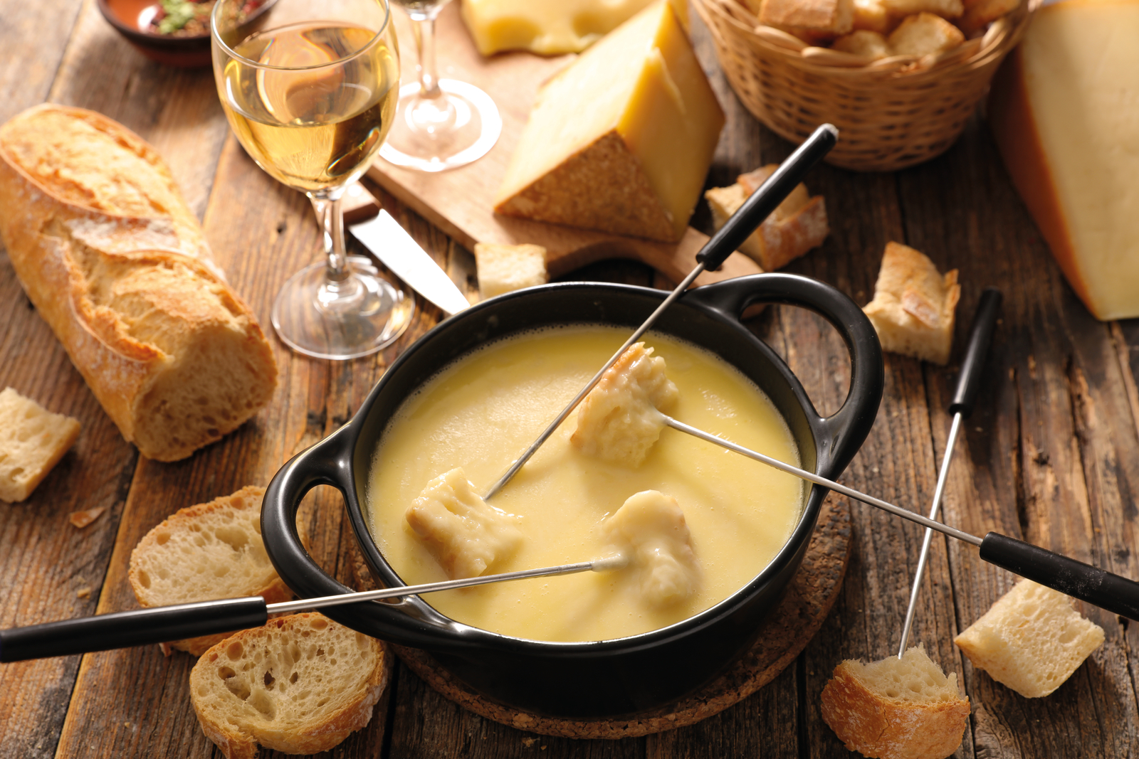 Gruyeres Cheese Fondue Lunch
