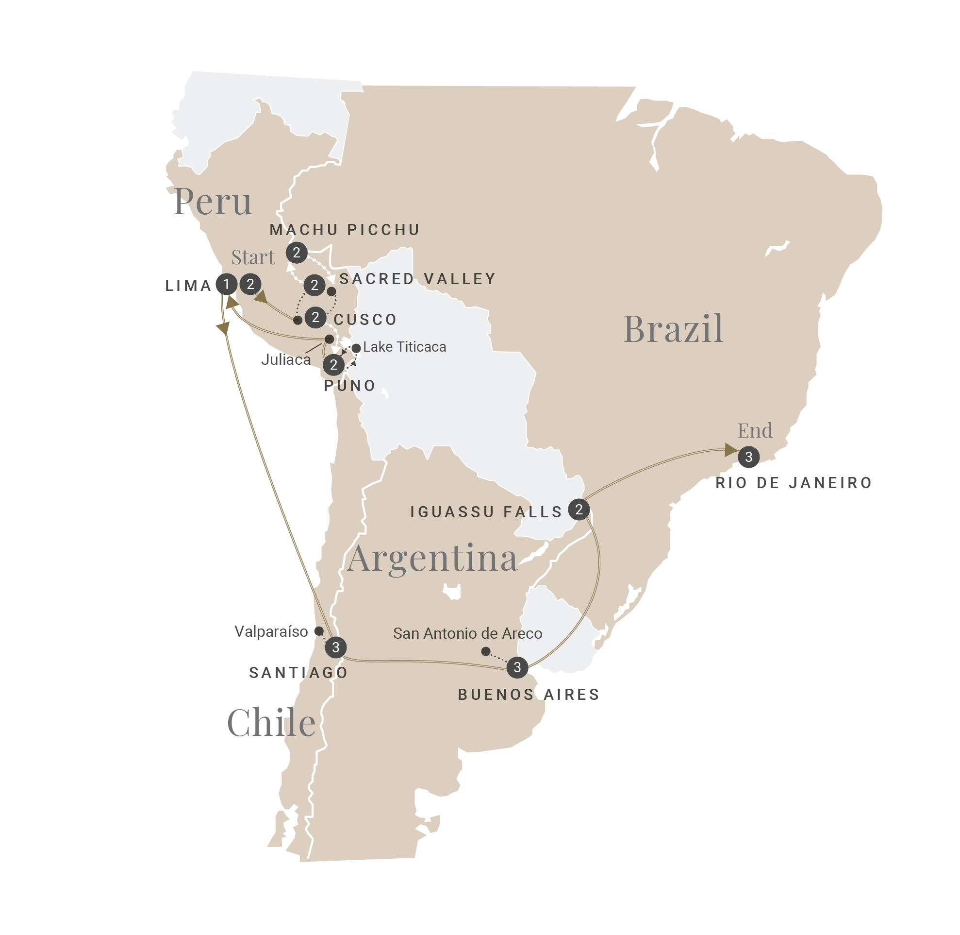 Grand South America Map