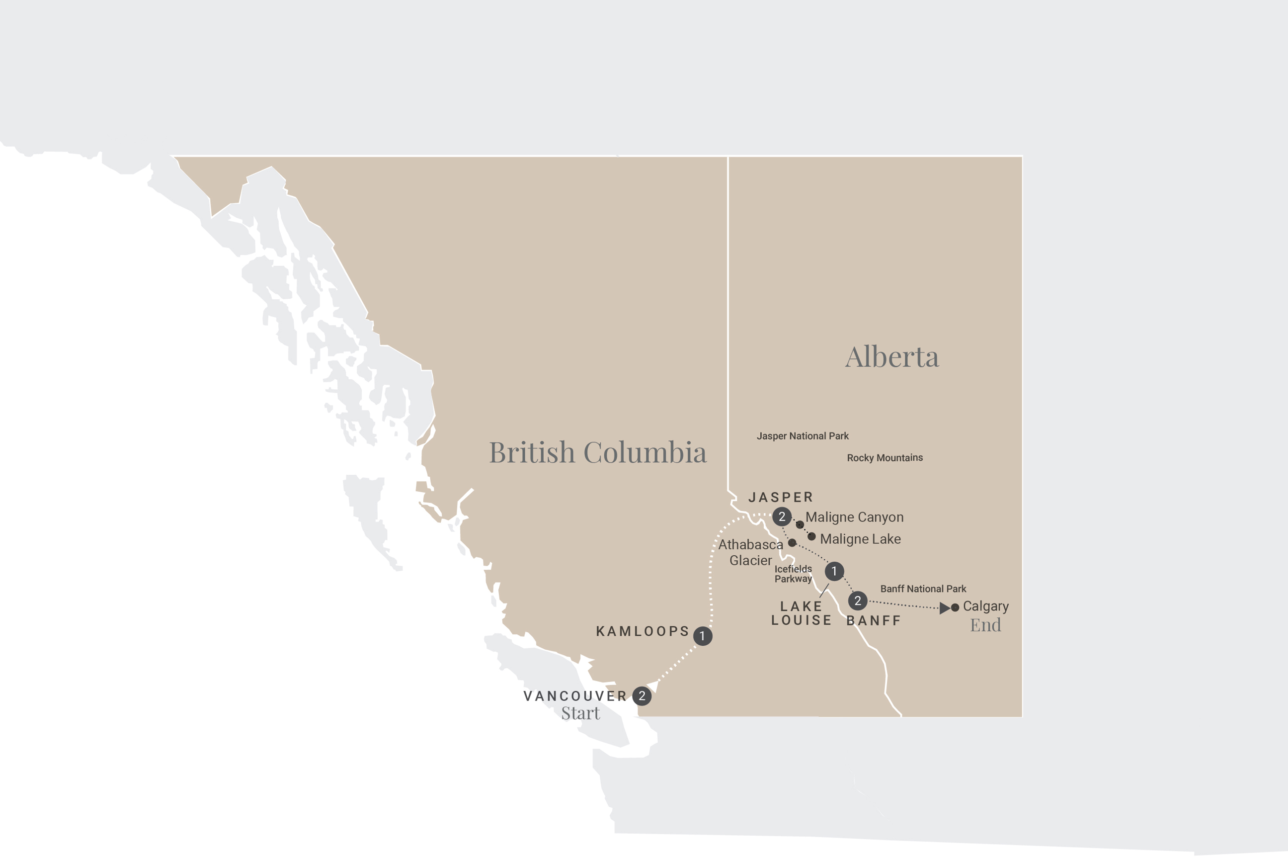 Majesty of the Rockies Map