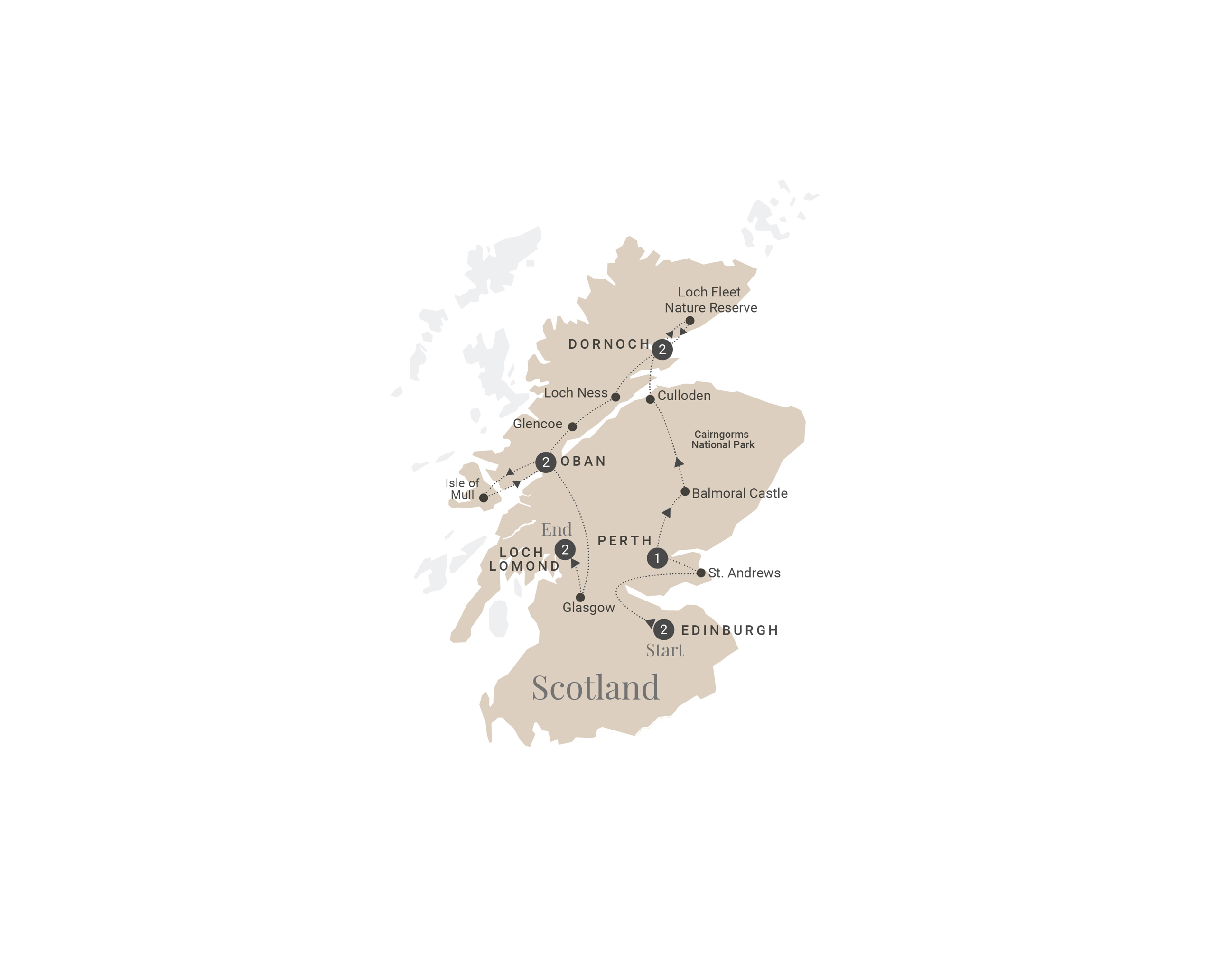 Spectacular Scotland Map