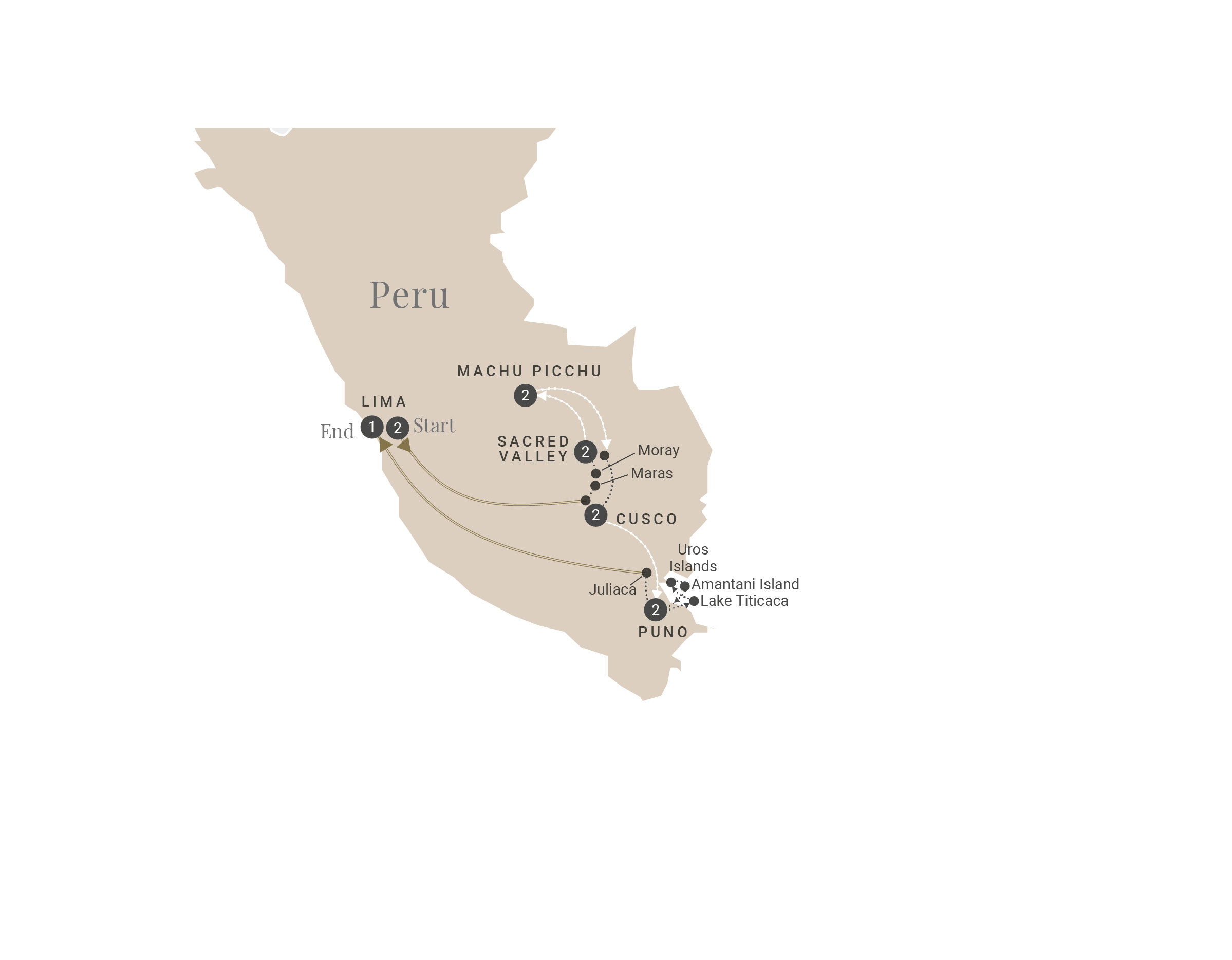 Treasures of the Incas Map