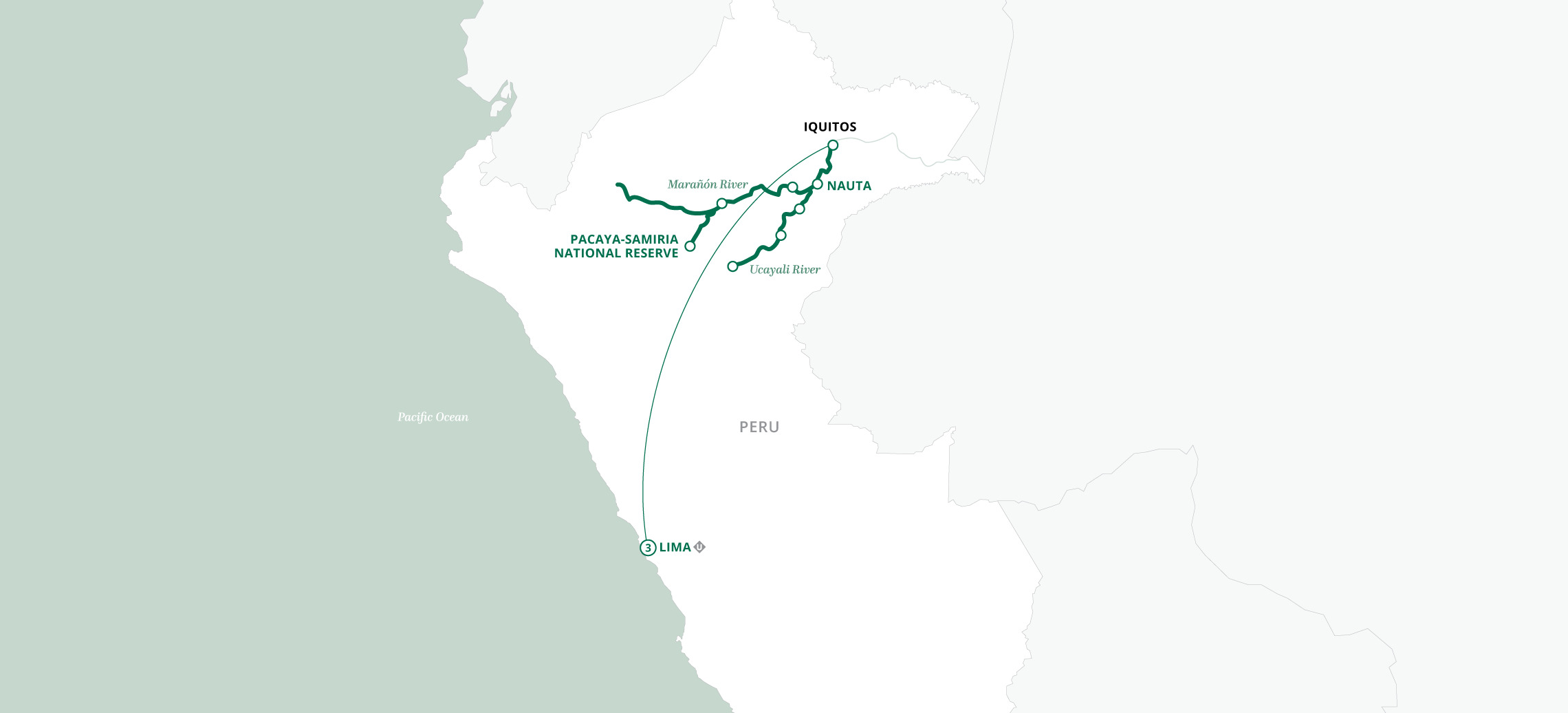 Peruvian Rivers & Rainforest Discovery Map