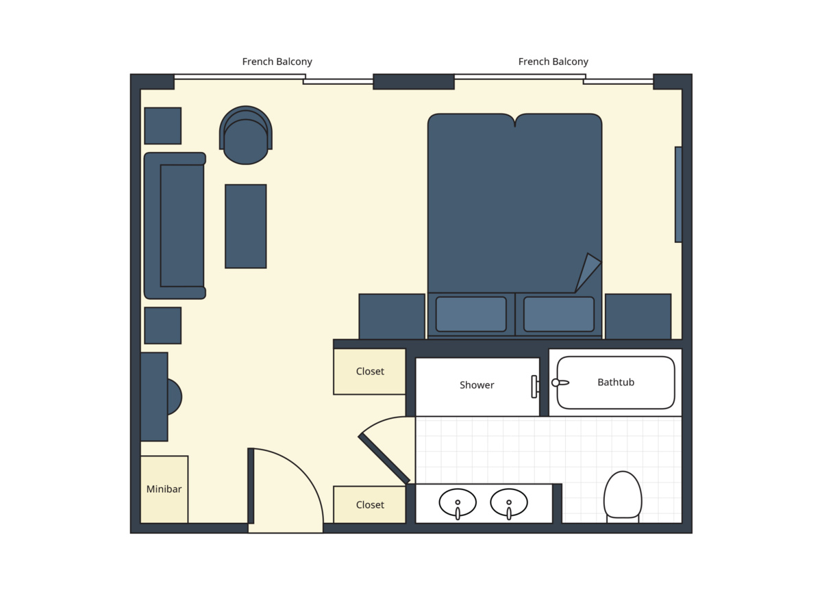 Grand Suite floorplan  S.S. Sphinx 