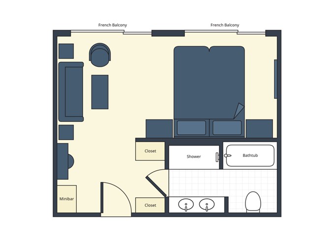 Grand Suite floorplan  S.S. Sphinx 