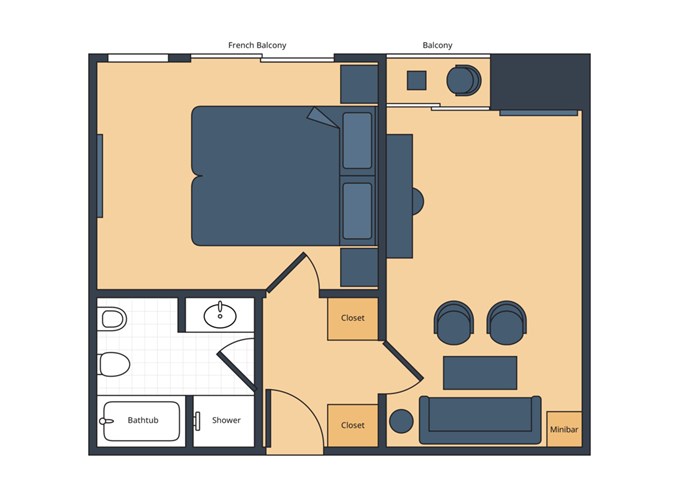 Royal Suite floorplan  River Tosca 