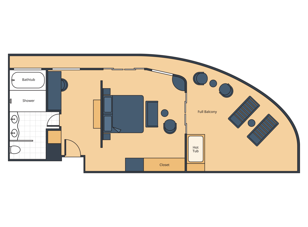 Royal Suite floorplan  Mekong Jewel 