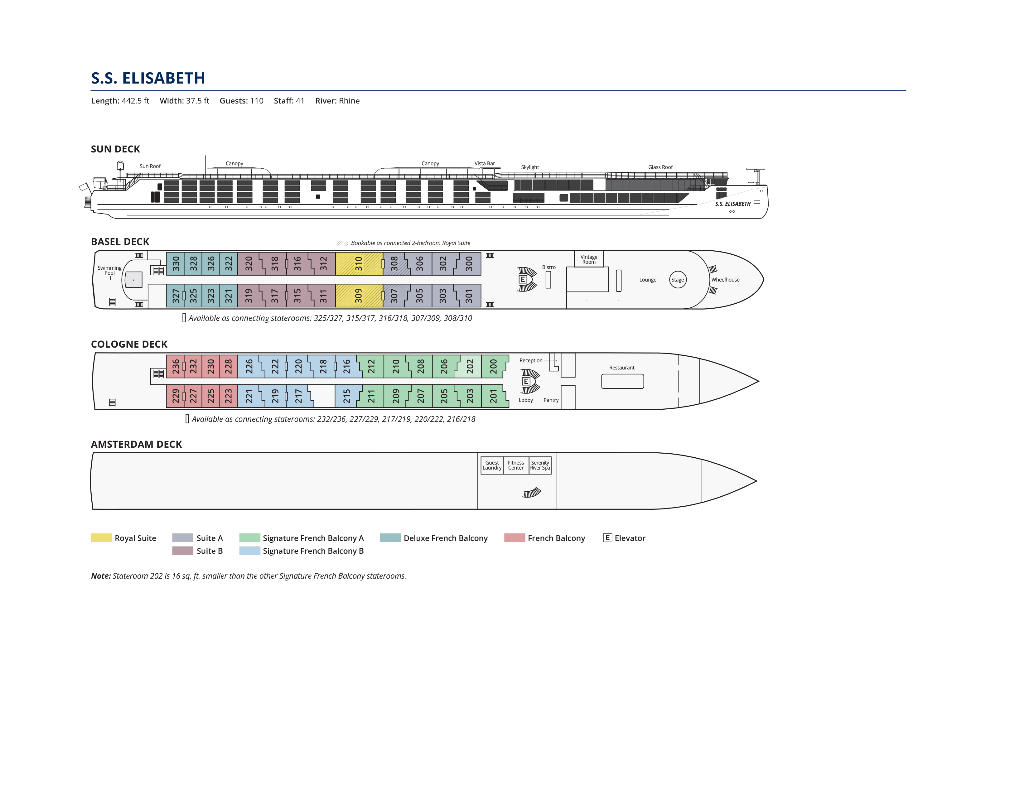 Deck plan (S.S. Elisabeth)