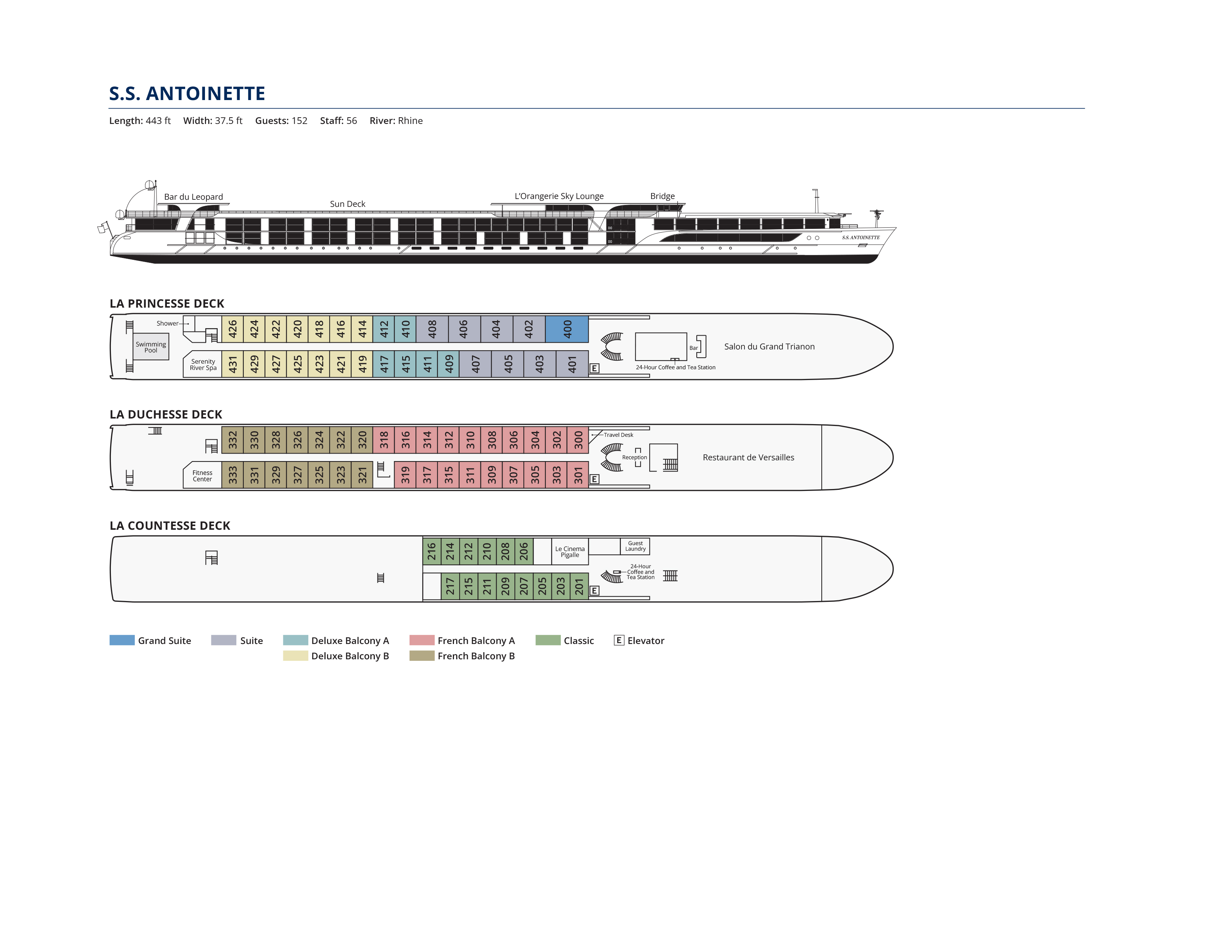Deck plan (S.S. Antoinette)