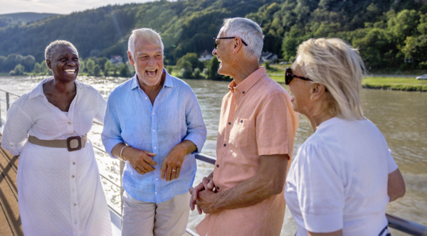 Lifestyle, sun deck, S.S. Beatrice along Danube River