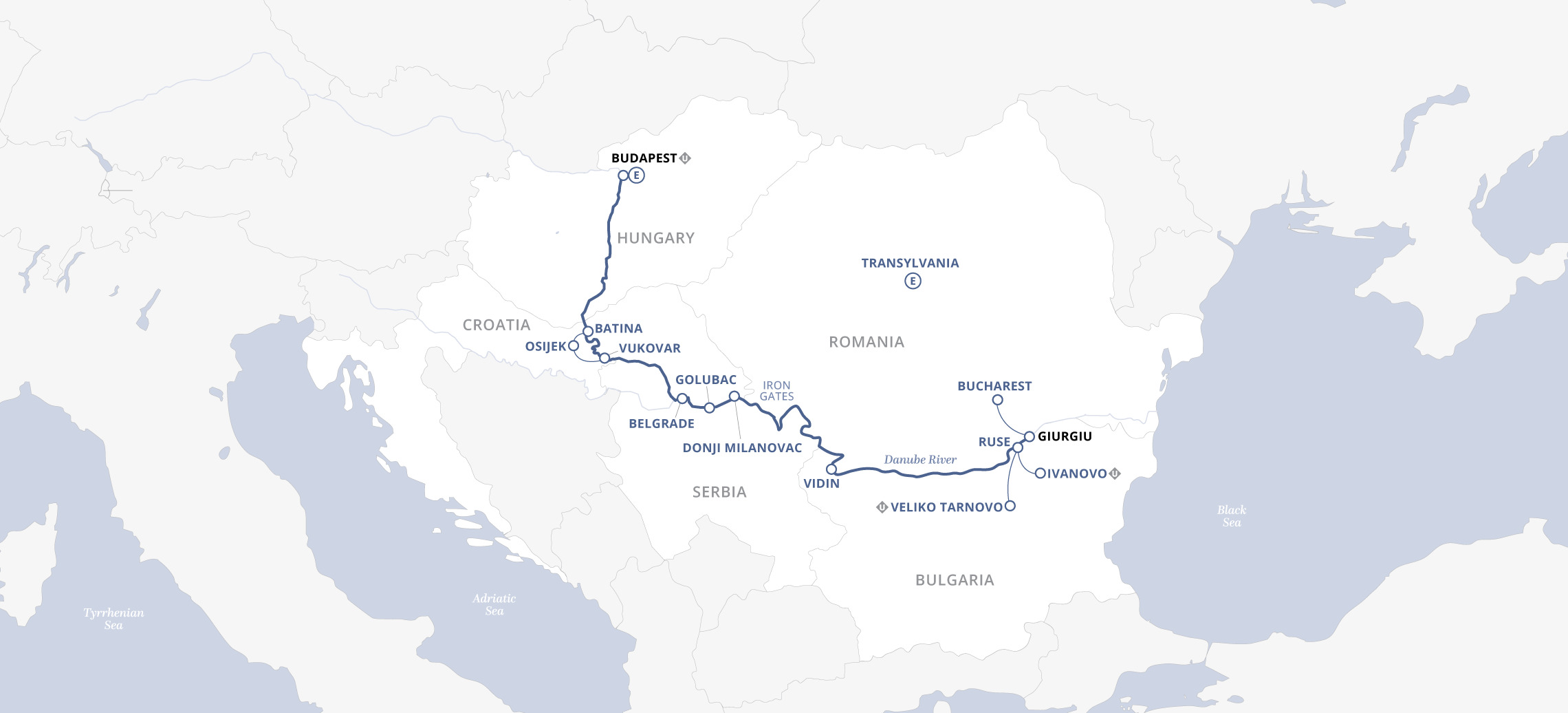 Highlights of Eastern Europe (2026) Itinerary Map