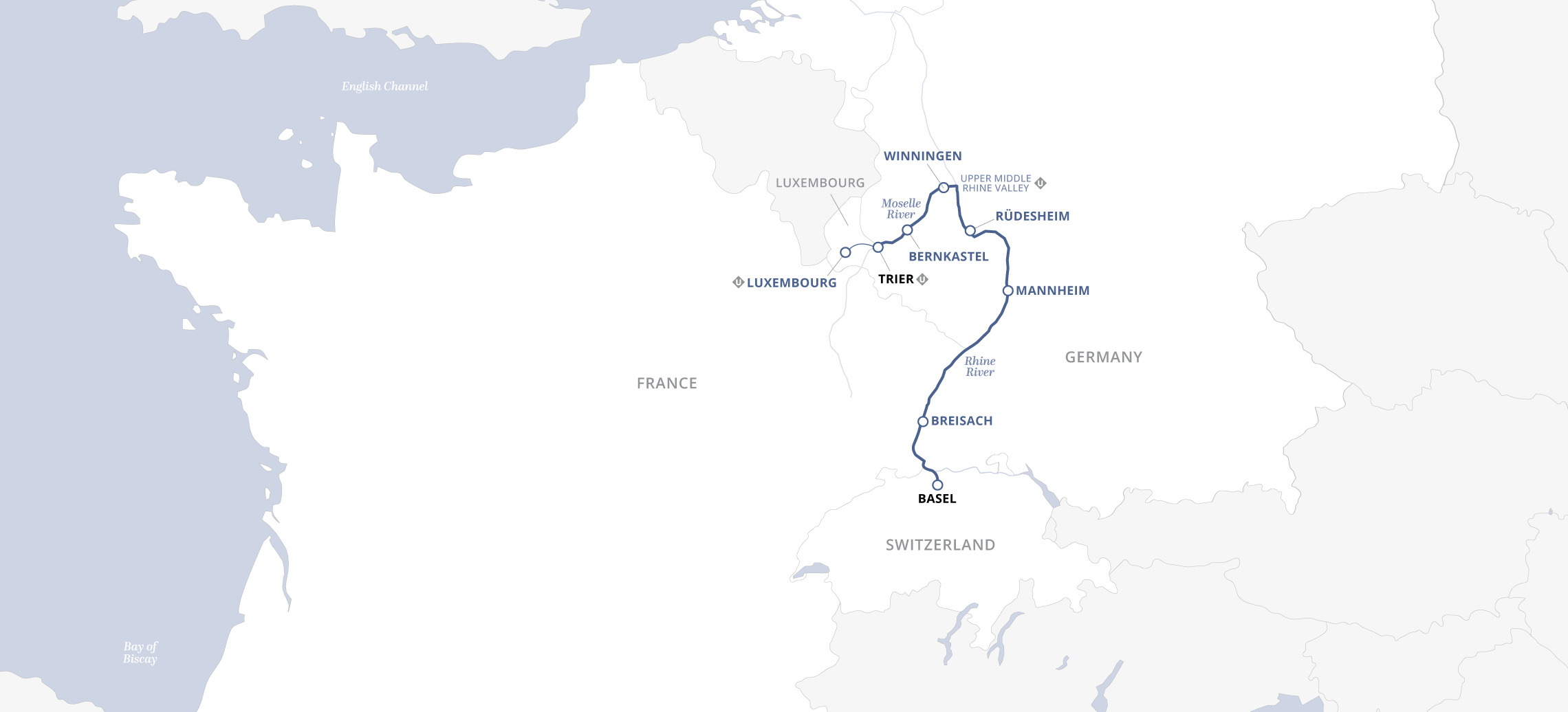 Scenic Rhine Map