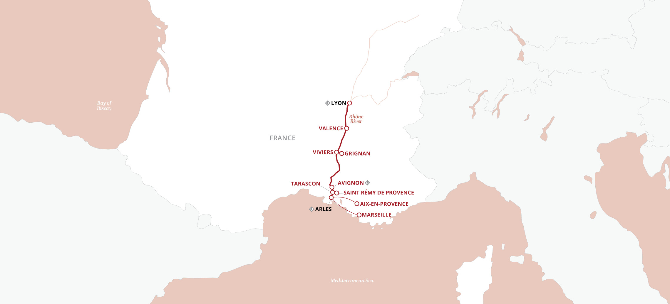 Rhone Winter Holiday Map